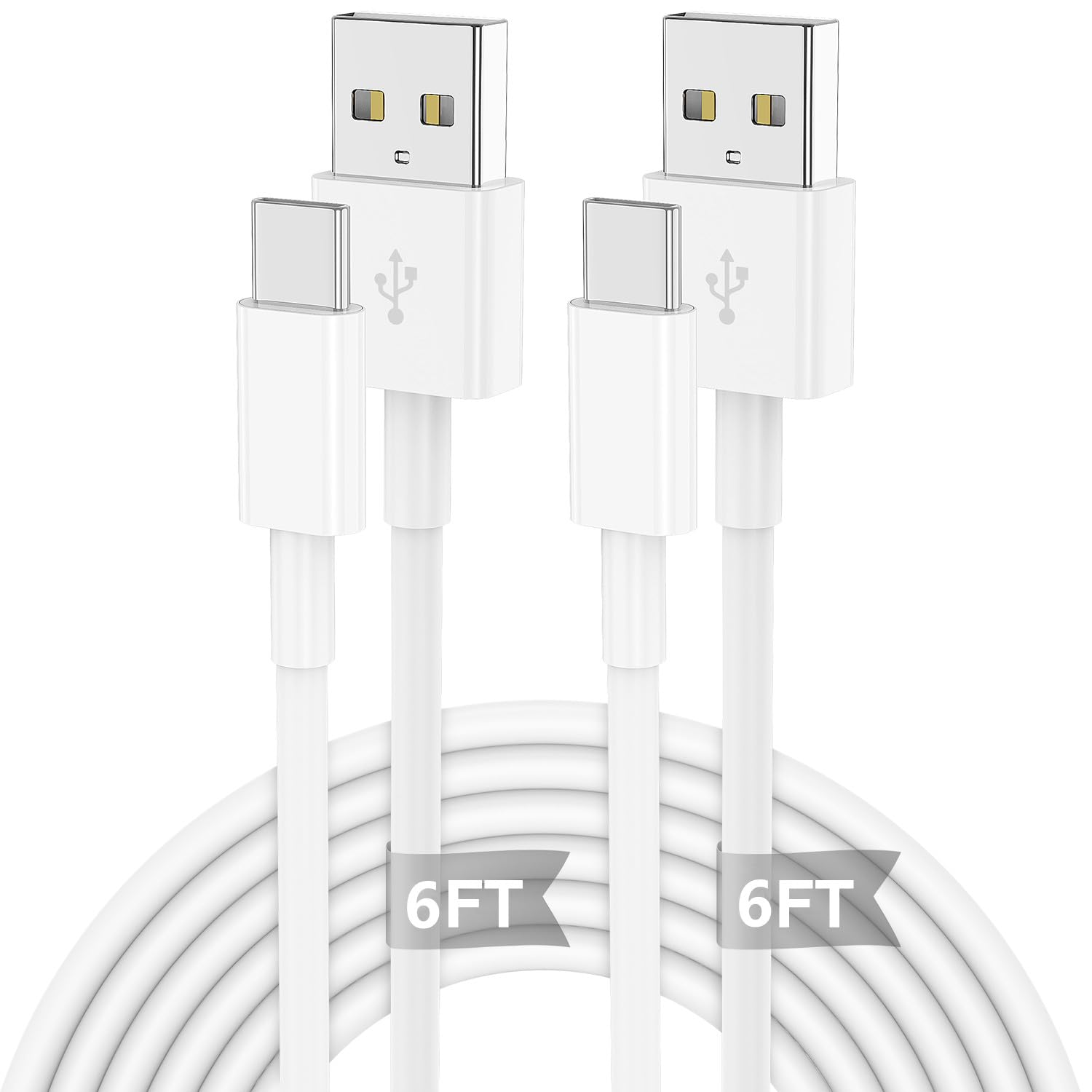 6ft USB A to USB C CarPlay Charger Cable for iPhone 16/16 Pro Max/15/15 Pro Max/15 Plus/15 Pro, iPad 12.9/11/10th Gen/Air 5th/4th Gen/Mini 6th Gen - Fast Charging & Data Sync for Car, Home & Office Use