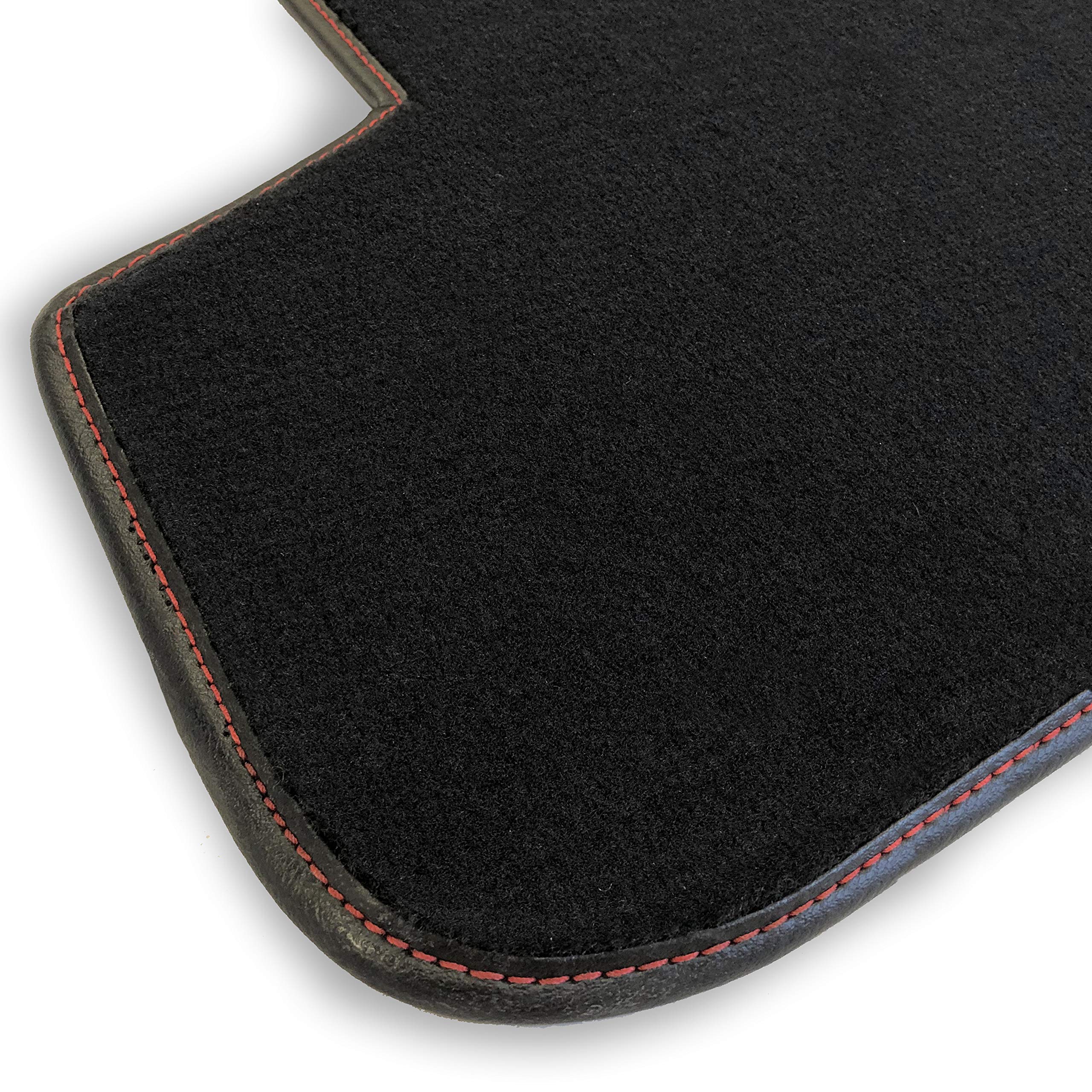Premium Luxury Custom-Fit Carpeted Floor Mats & Trunk Liner for Chevrolet Corvette C7 2014-2019 - Charcoal Gray with Grand Sport Flags Design | All-Weather Protection & Enhanced Interior Style