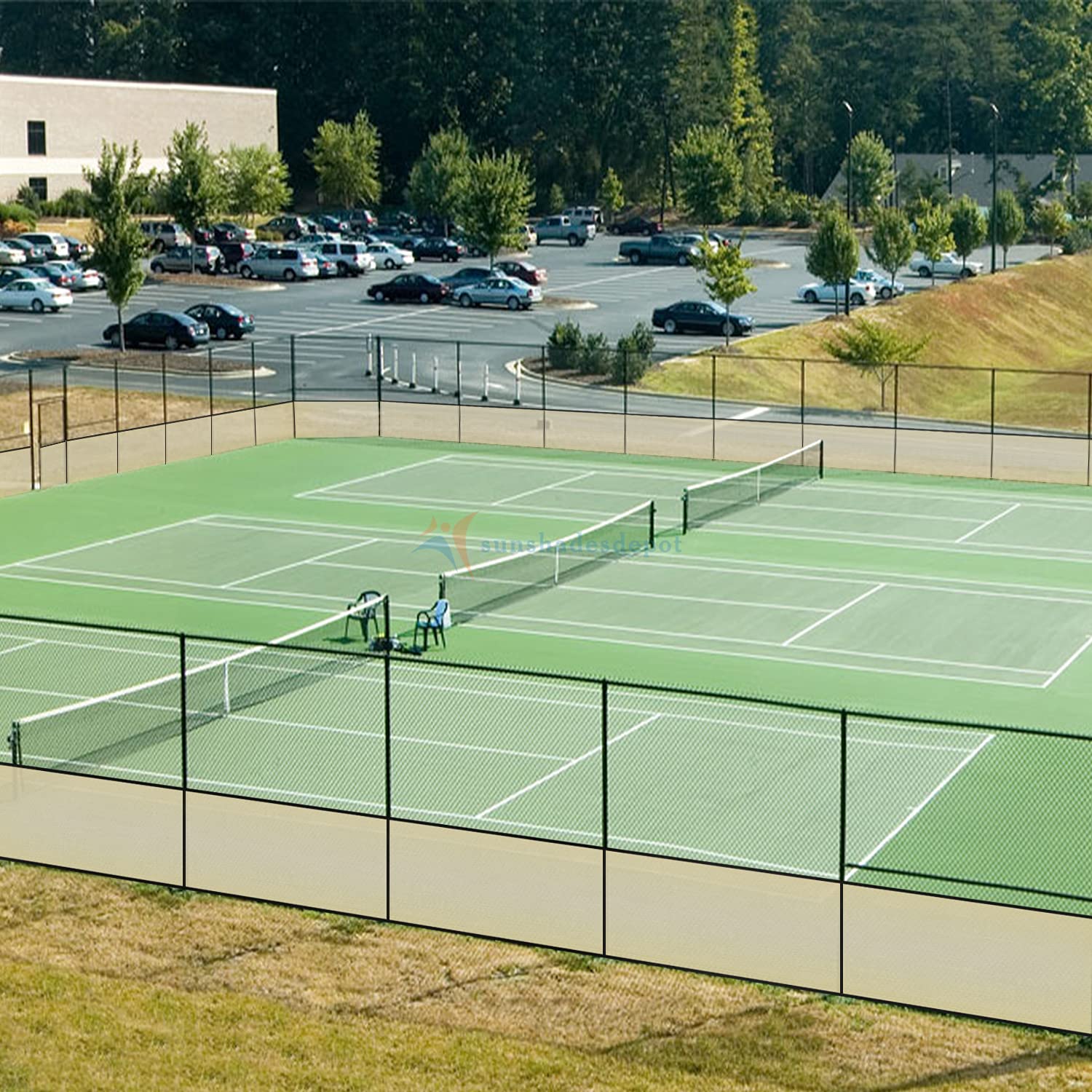 8' x 110' Beige Privacy Fence Screen - Heavy Duty Temporary Windscreen Netting for Backyard, Garden & School - UV Resistant, Excellent Airflow - Includes Zip Ties | Perfect for Outdoor Events, Construction Sites & Pool Enclosures
