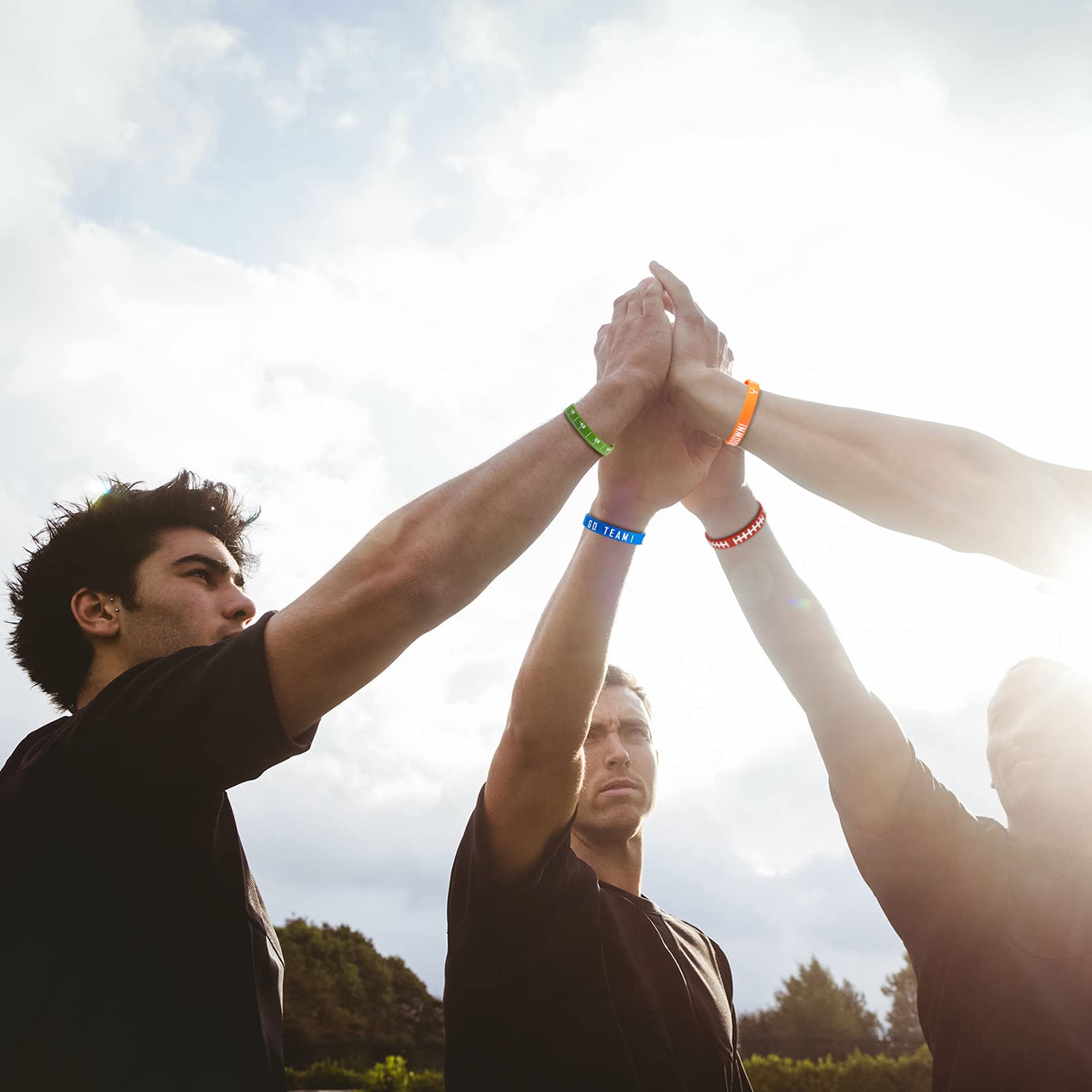 BBTO Motivational Football Silicone Wristbands - 70 Pack Sports Themed Rubber Bracelets for Athletes, Team Spirit, Football Games, Birthday Parties & Awards - Perfect for Players, Fans, Coaches & Sports Events