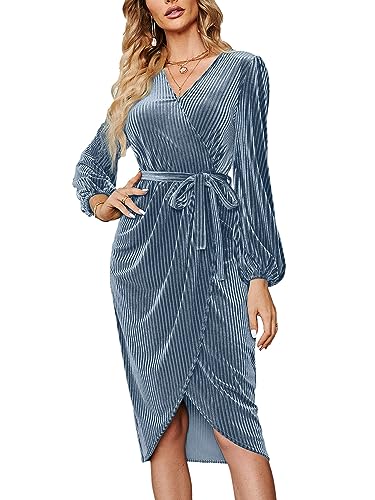 B-midi-velvet Light Blue