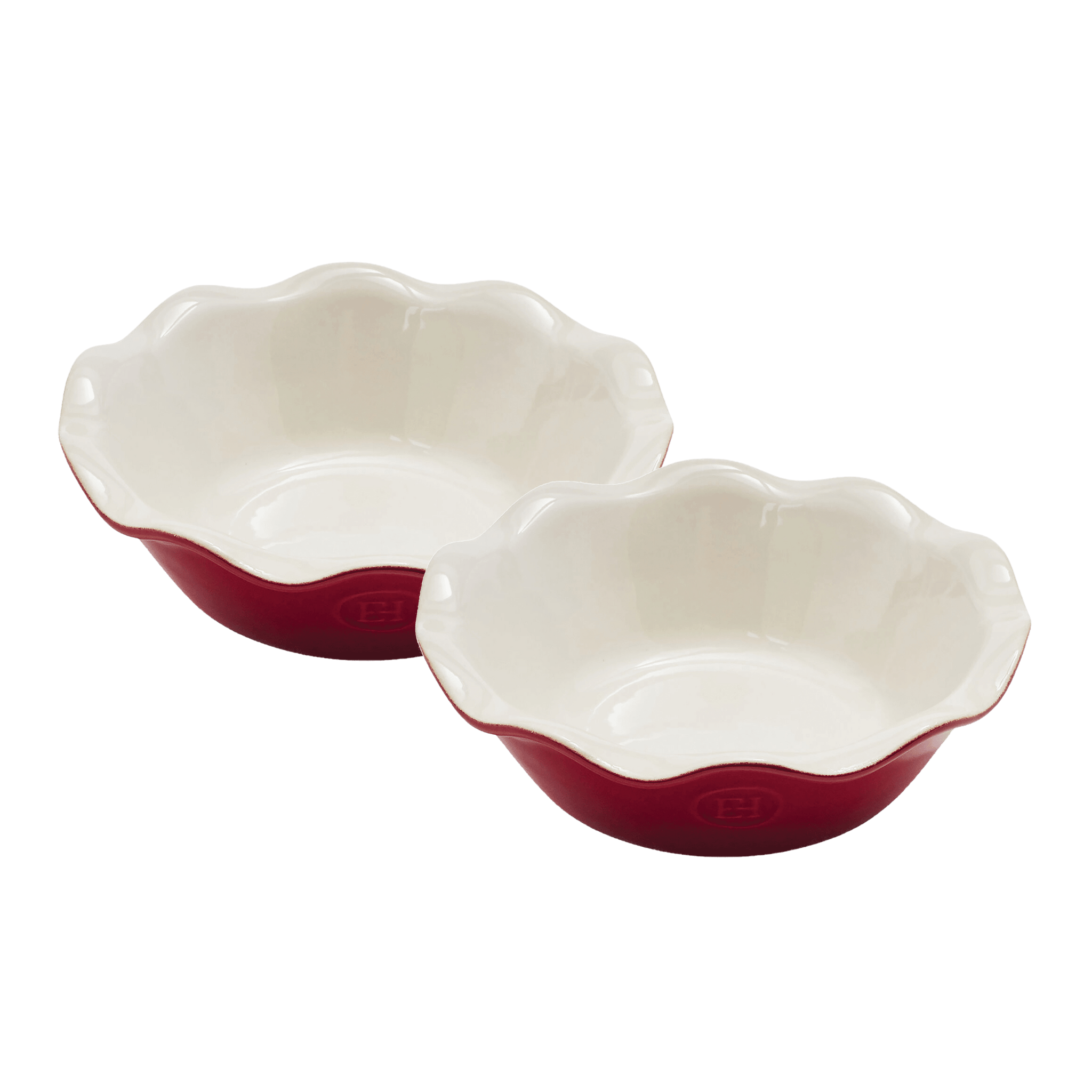 Emile Henry Mini Pie Dish Set of 2 - 7.5 Inch Ceramic Tart Pans for Baking, Rustic Red - Perfect for Individual Desserts, Quiches & Pot Pies | Home Kitchen & Professional Use
