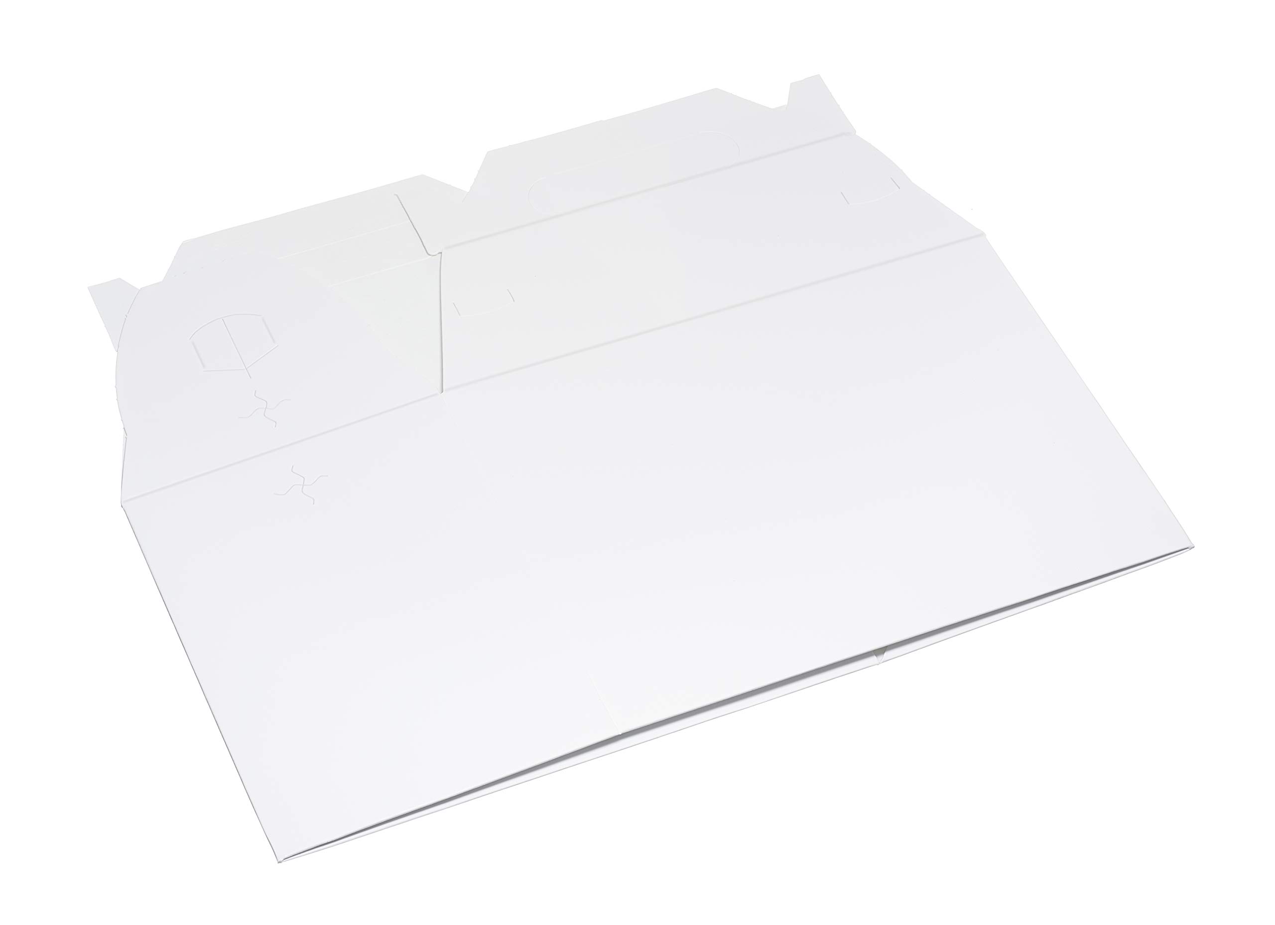 Premium White Gift Boxes 9x5x6.75 Inches - Eco-Friendly Paper Gable Boxes with Handle for Birthdays, Weddings & Baby Showers - Bulk 75 Pack - Perfect for Party Favors, Restaurant Takeout & Carry Out Boxes