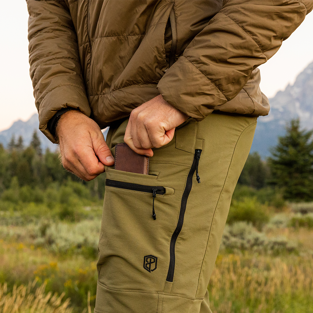 Men's Frontier Pant - Deep Moss Green Outdoor Hiking & Camping Trousers for Adventure & Travel