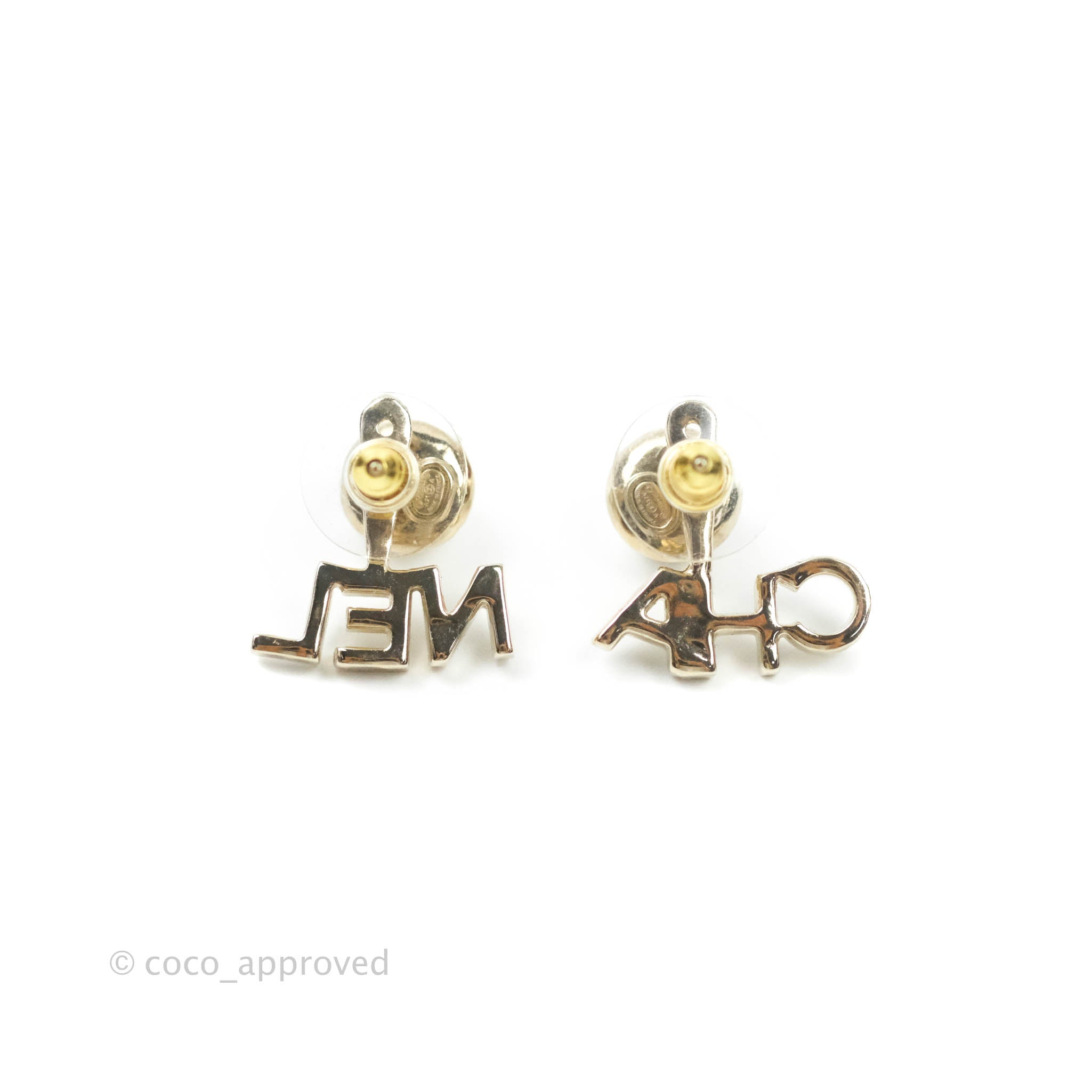 Chanel CC Pearl Rhinestone Earrings Gold Tone 21A - Luxury Fashion Jewelry for Women | Perfect for Parties, Weddings & Special Occasions