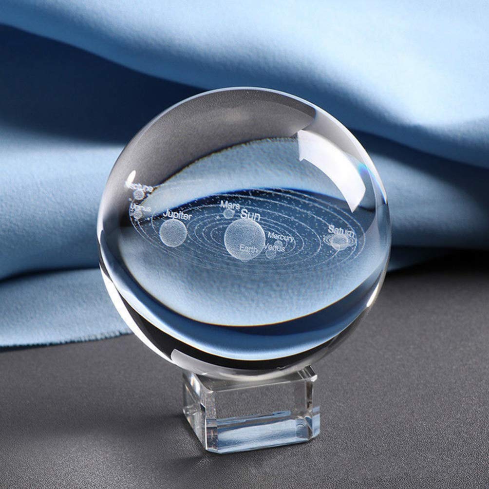 BESPORTBLE 3PCS Clear Crystal Ball Stand - Square Glass Display Base Holder for Crystal Spheres (3cm) - Perfect for Home Decor, Office Desk Display, and Feng Shui Arrangements