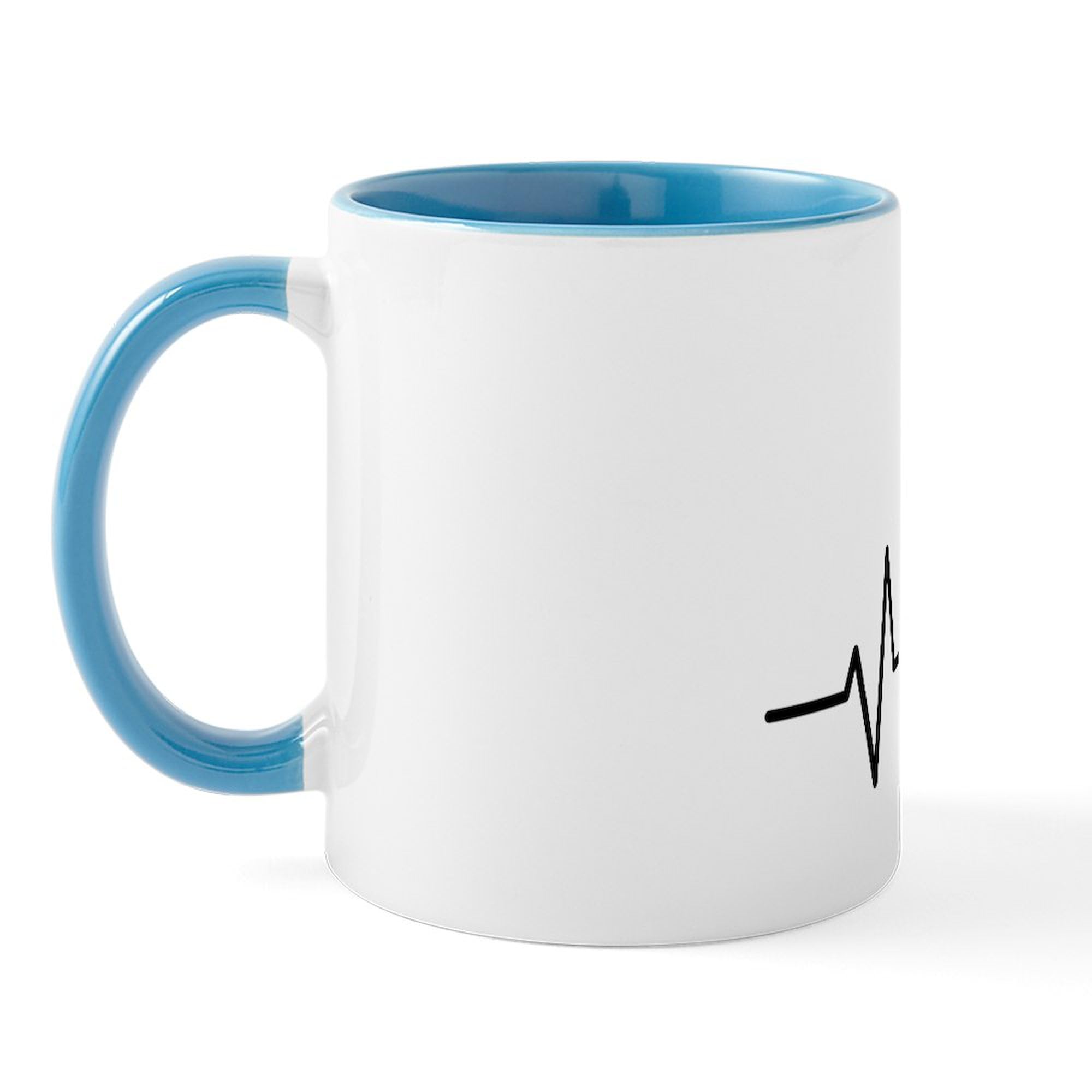 CafePress Heartbeat Ceramic Coffee Mug - 11 oz (325 ml) - Perfect for Home, Office & Gifts - Microwave & Dishwasher Safe