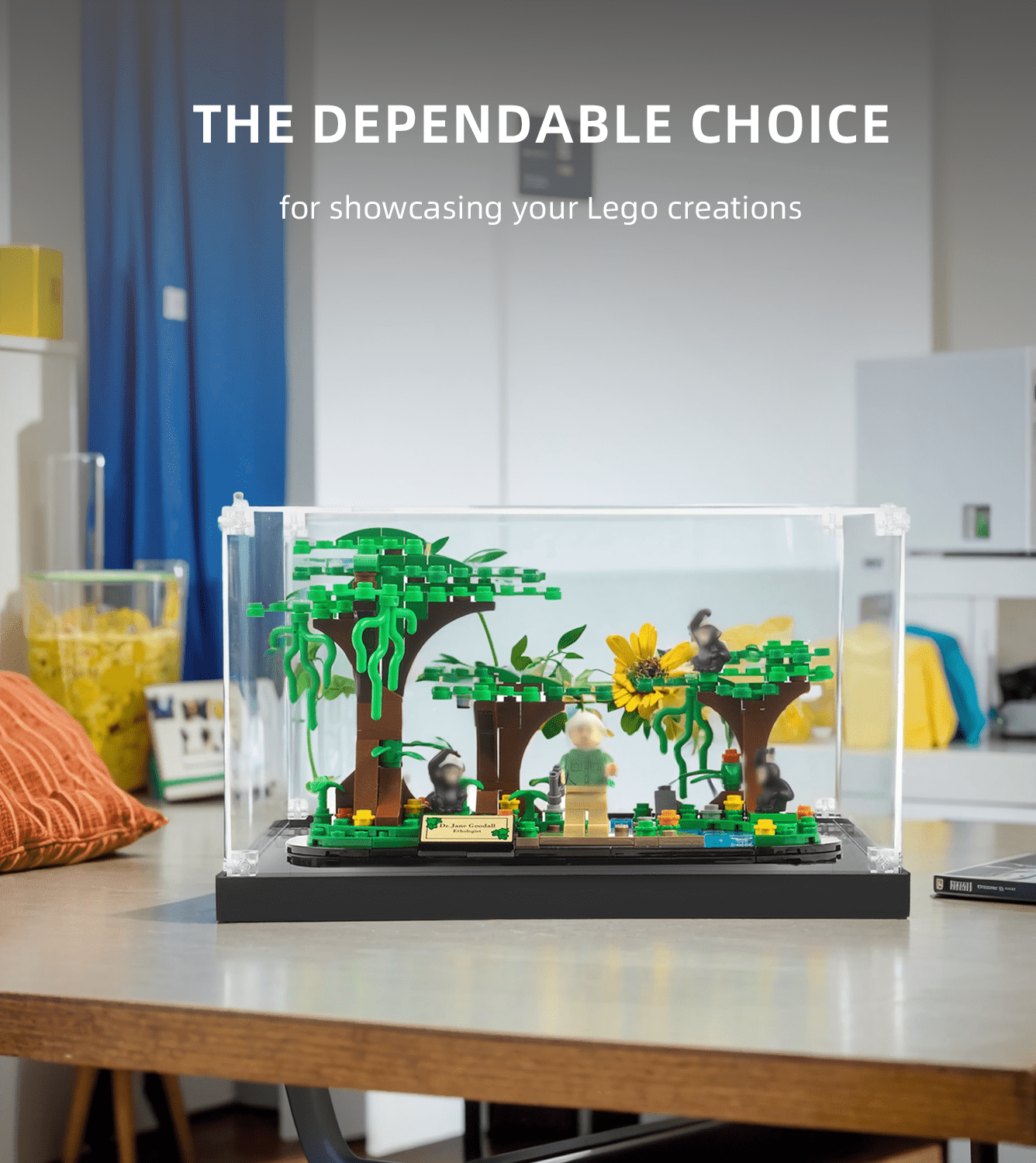 LEGO Creator Jane Goodall Tribute 40530 Display Case - Premium Acrylic Showcase for LEGO Collectibles | Perfect for Home Office Decor & Gift Giving