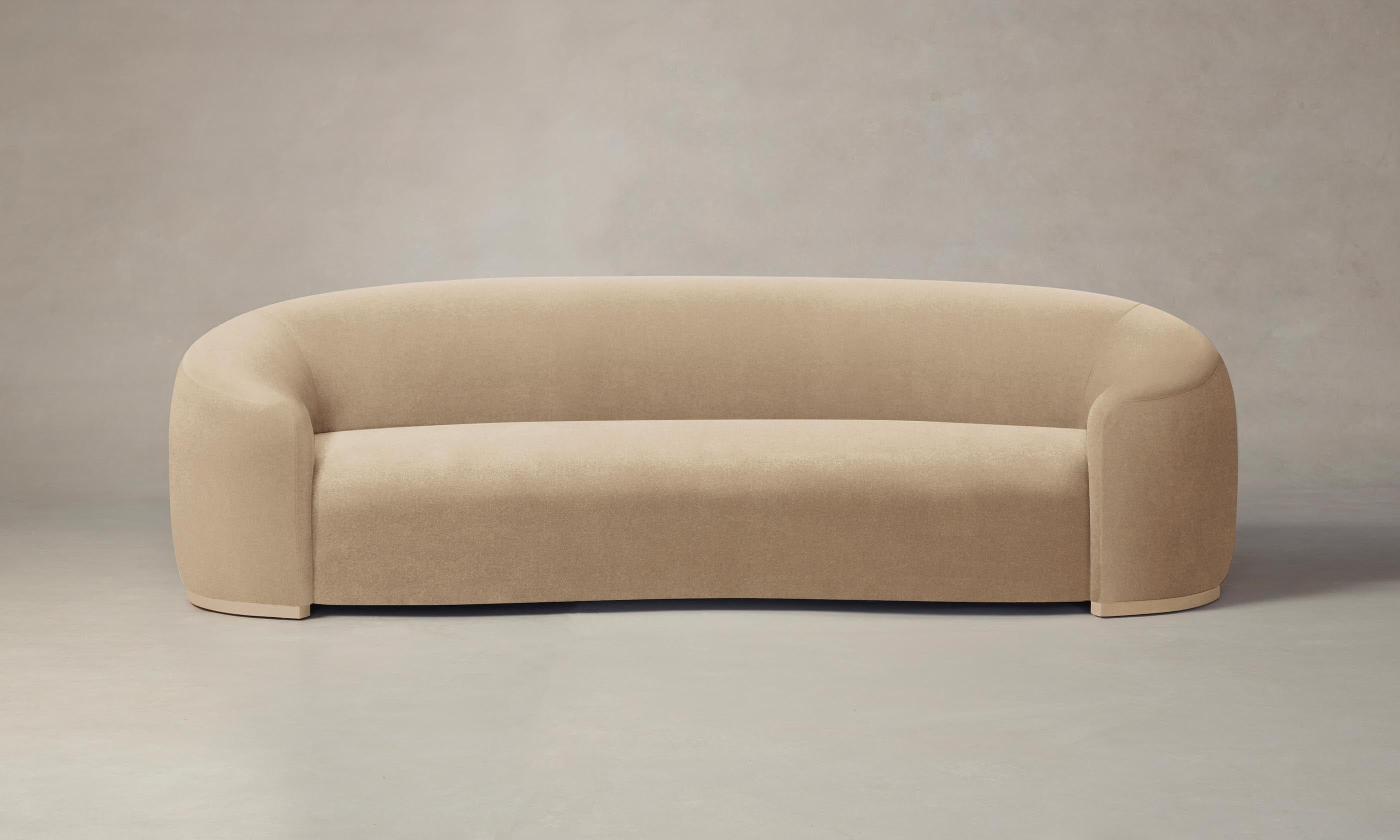 Premium Mohair Almond Chelsea Sofa - Luxurious Modern Living Room Furniture for Home & Office Comfort