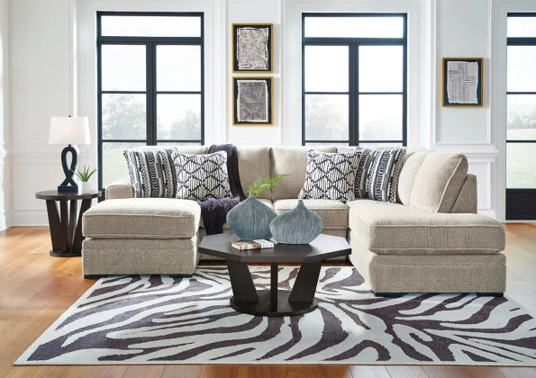 Calnita 2-Piece Sectional Sofa with Right-Hand Facing Chaise - Modern Living Room Furniture for Small Spaces & Apartments
