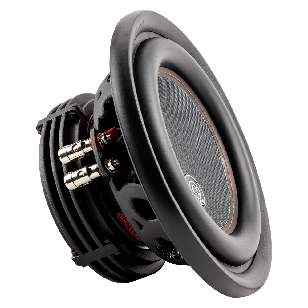Alphasonik NSW408 Neuron 400 Series 8 Inch 750W Max / 250W RMS Dual 4 Ohm Car Subwoofer with High-Grade Magnet & Non-Pressed Paper Cone - Powerful Bass for Car Audio Systems & Custom Installations