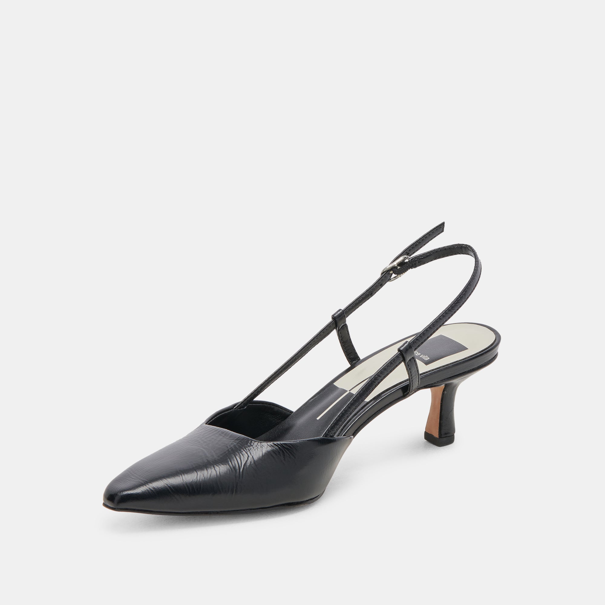 ODELA Women's High Heels - Midnight Crinkle Patent Leather Pumps for Party, Wedding & Evening Wear