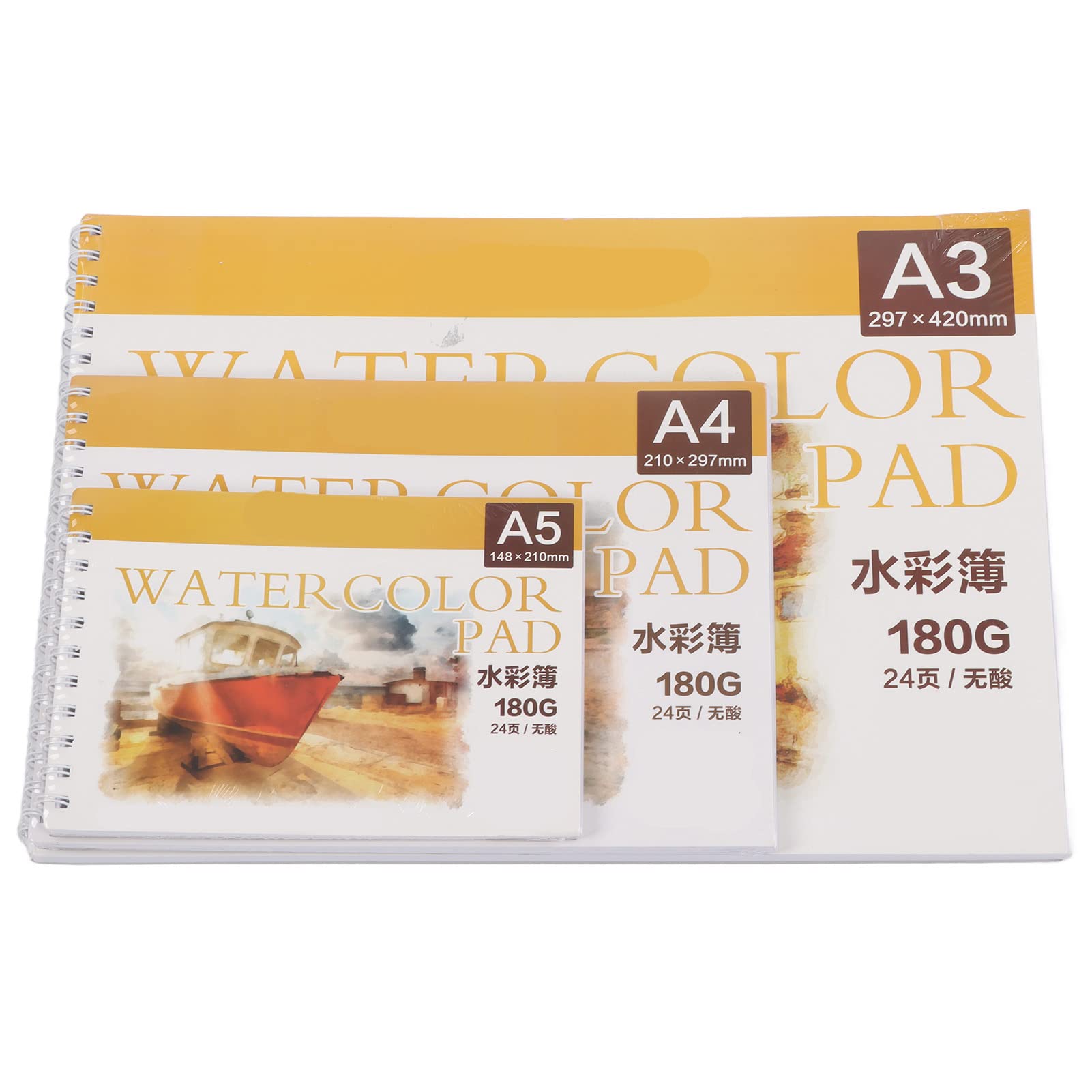 BTIHCEUOT Professional Watercolor Paper Pad - Acid-Free Thick Paper for Drawing & Painting, 24 Sheets | Ideal for Artists, Students & Watercolor Enthusiasts