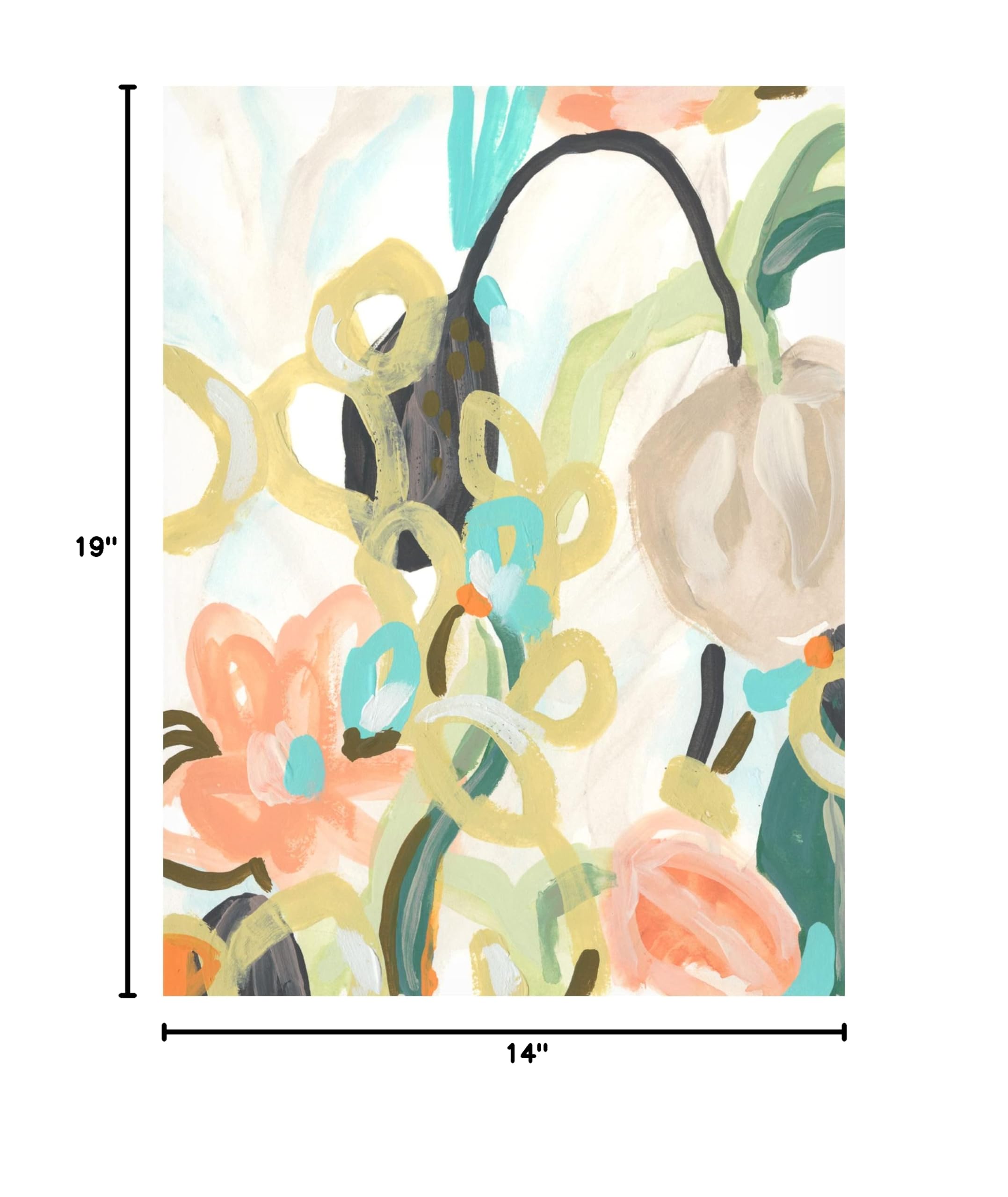 Trademark Fine Art 'Tropical Jest II' Canvas Wall Art by June Erica Vess - Vibrant Tropical Painting for Living Room, Bedroom & Office Decor