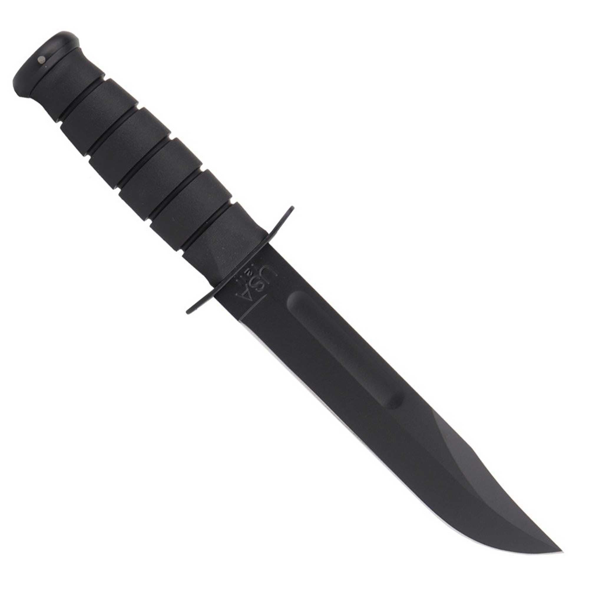 KA-BAR #1213 Black Straight Edge Tactical Knife with Durable Hard Sheath - Perfect for Camping, Hunting & Outdoor Survival