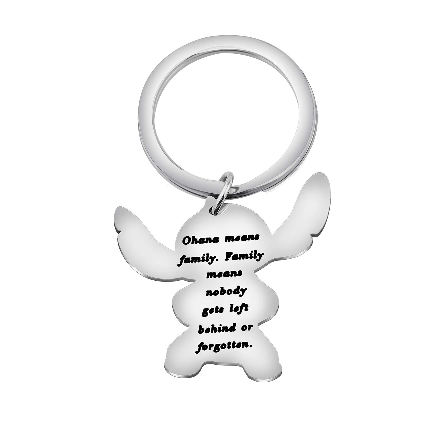 ENSIANTH Ohana Keychain - Hawaiian Hibiscus Charm Keyring with 'Ohana Means Family' Engraving - Perfect for Gifts, Travel, and Family Keepsakes