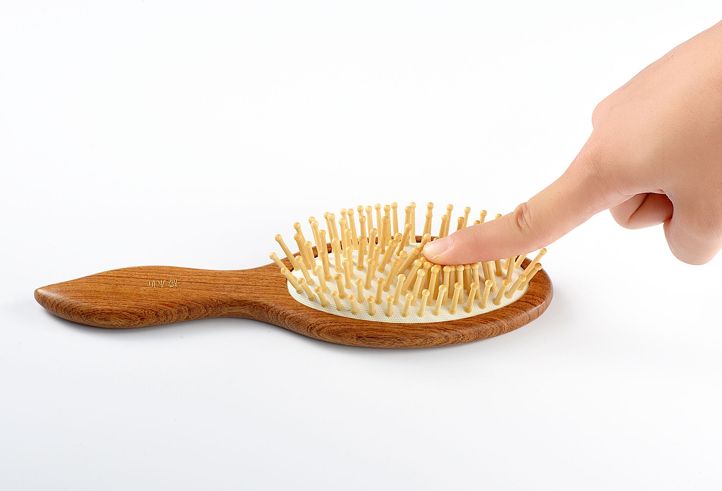 Premium Iroko Wood Hair Brush for Smooth & Shiny Hair - Natural Detangling & Styling for All Hair Types - Perfect for Daily Use, Travel & Salon Styling