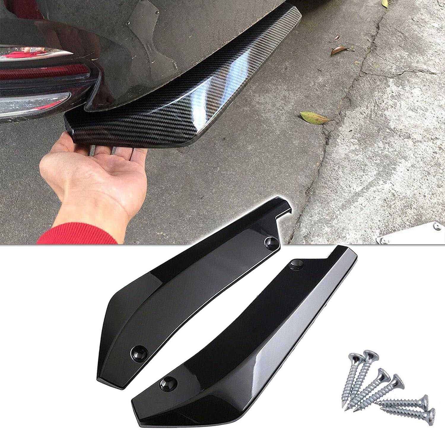 Universal V2 Style Rear Bumper Lip Splitters Guard - 2PCS Set for Car Body Styling & Protection - Perfect for Sports Cars, Tuner Vehicles & Automotive Enthusiasts