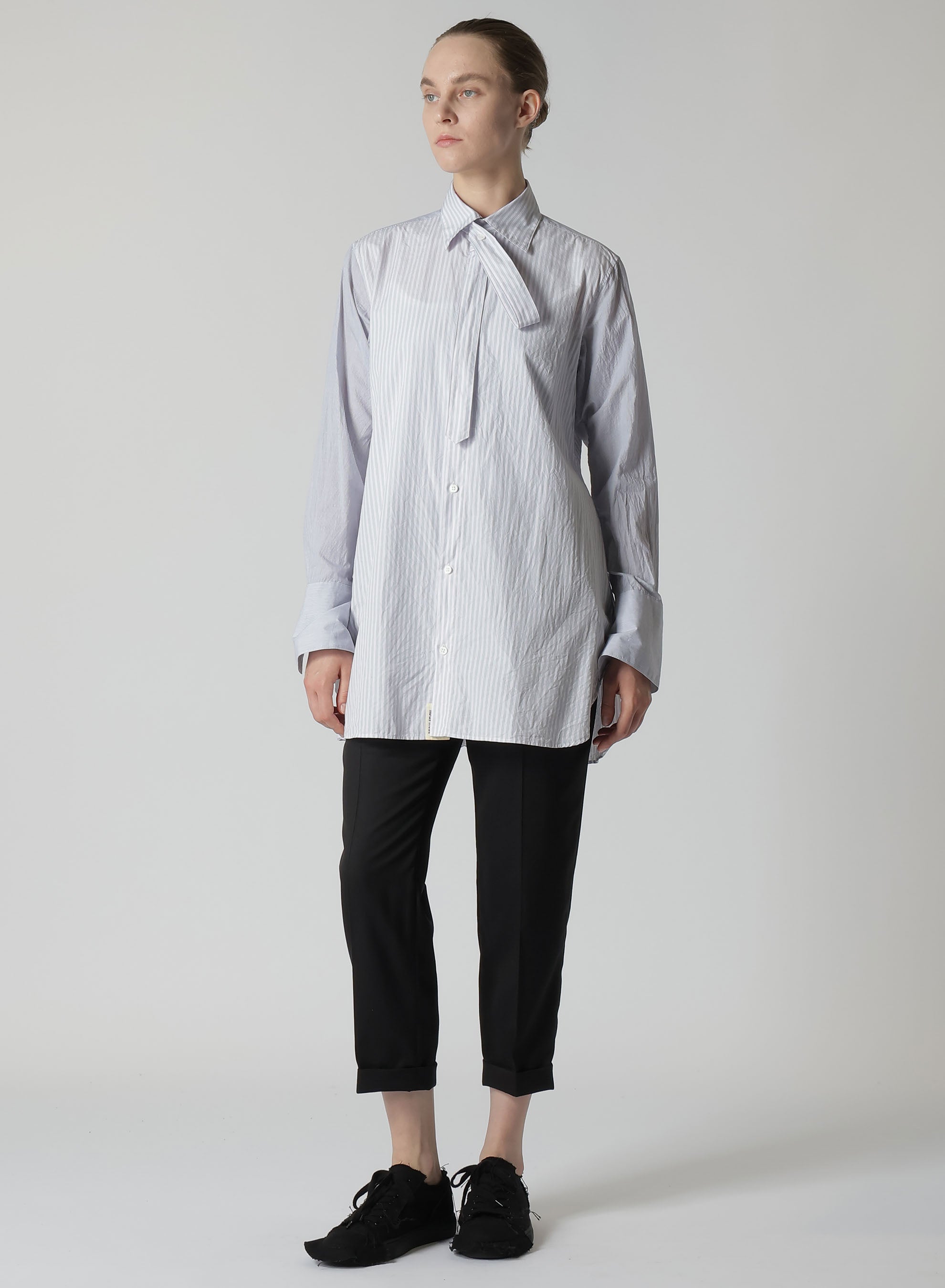 Premium Cotton Stripe Dress Shirt with Double Cuffs & Tie - Formal Office Wear & Business Attire for Men