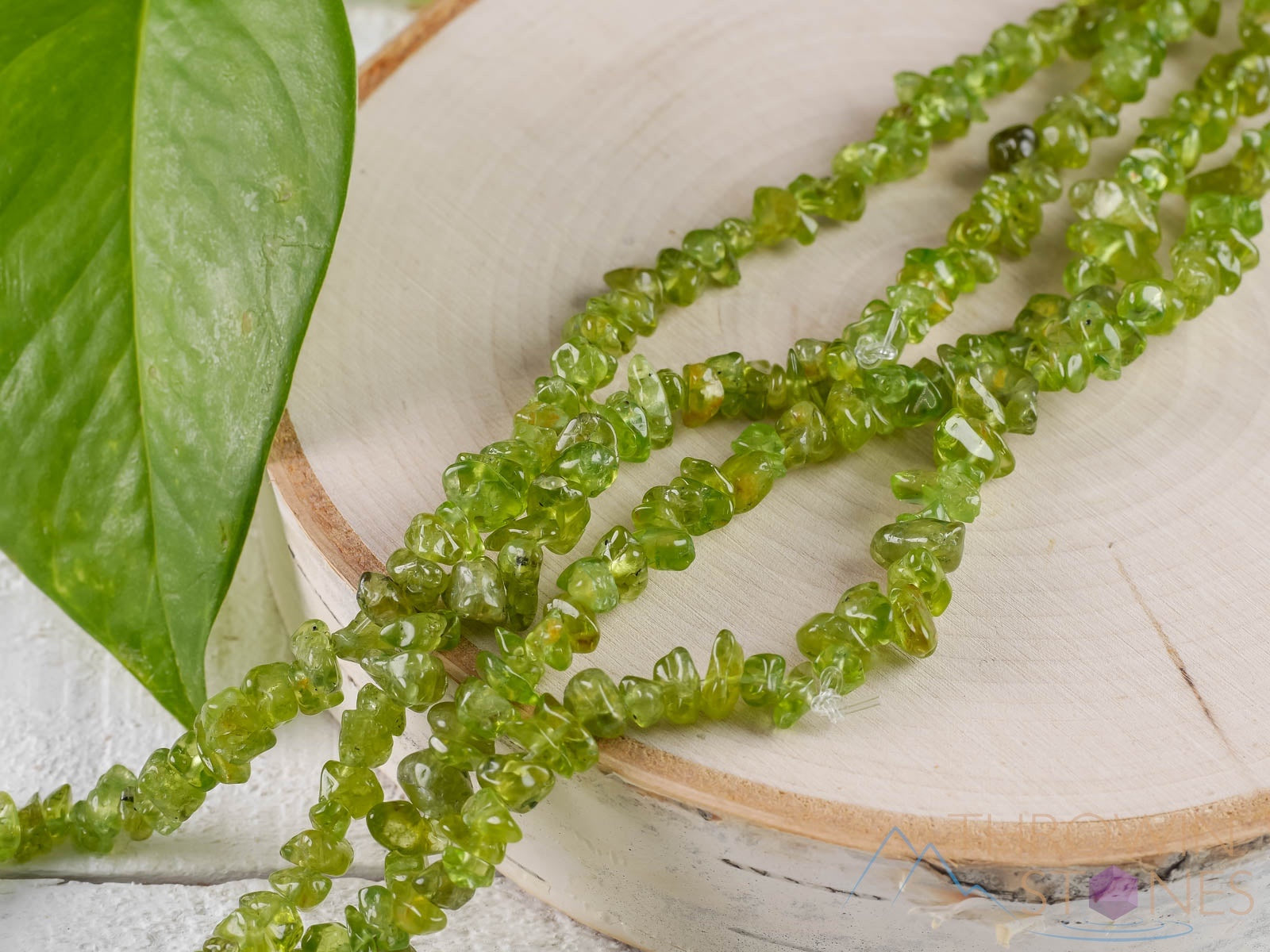 Peridot Crystal Necklace - Handmade Chip Bead Long Necklace, August Birthstone Jewelry for Women, E0797 | Perfect for Gifts, Parties & Everyday Wear
