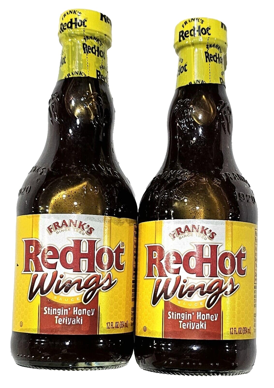 Frank's RedHot Stingin' Teriyaki Honey Wing Sauce - 12oz Bottle (Pack of 2) | Spicy Asian-Inspired Glaze for Chicken Wings, Meat & Seafood | Perfect for Game Day, BBQs & Family Gatherings