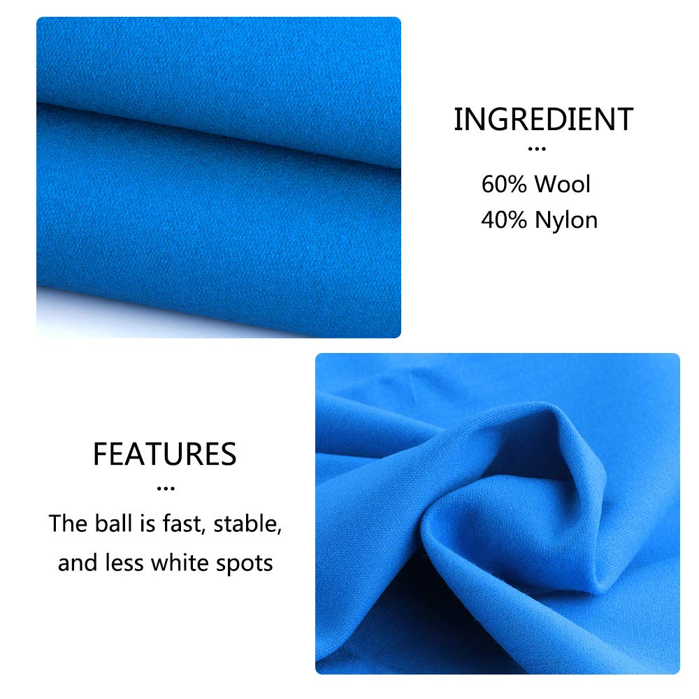 Premium Worsted Blend Billiard Cloth - High-Speed Pool Table Felt for 7', 8', 9' Tables - Pre-Cut Bed & Rails - Perfect for Professional Play & Home Game Rooms