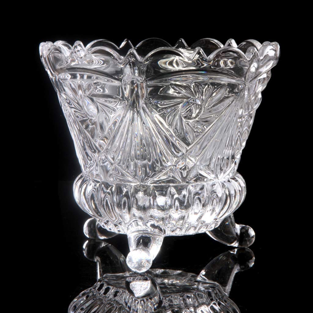 Elegant Crystal Glass Ice Bucket with Stainless Steel Tongs - Premium Home Bar Accessory for Wine, Champagne & Cocktails - Perfect for Parties, Weddings & Entertaining Guests