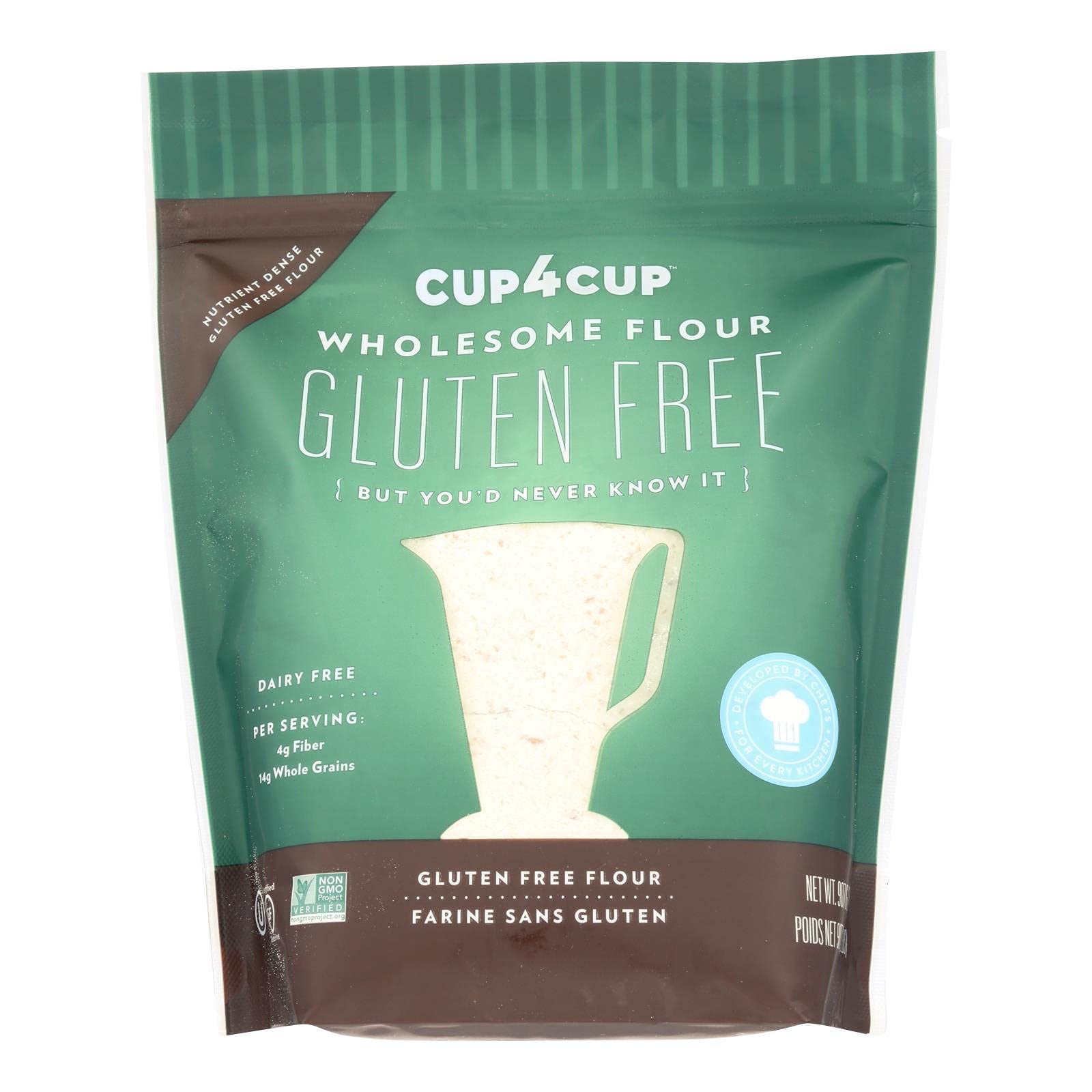 Cup4Cup Wholesome Flour Blend - Gluten Free Baking Flour, 2 Pound (Pack of 6) - Perfect for Cookies, Cakes & Bread - Ideal for Home Bakers & Professional Chefs