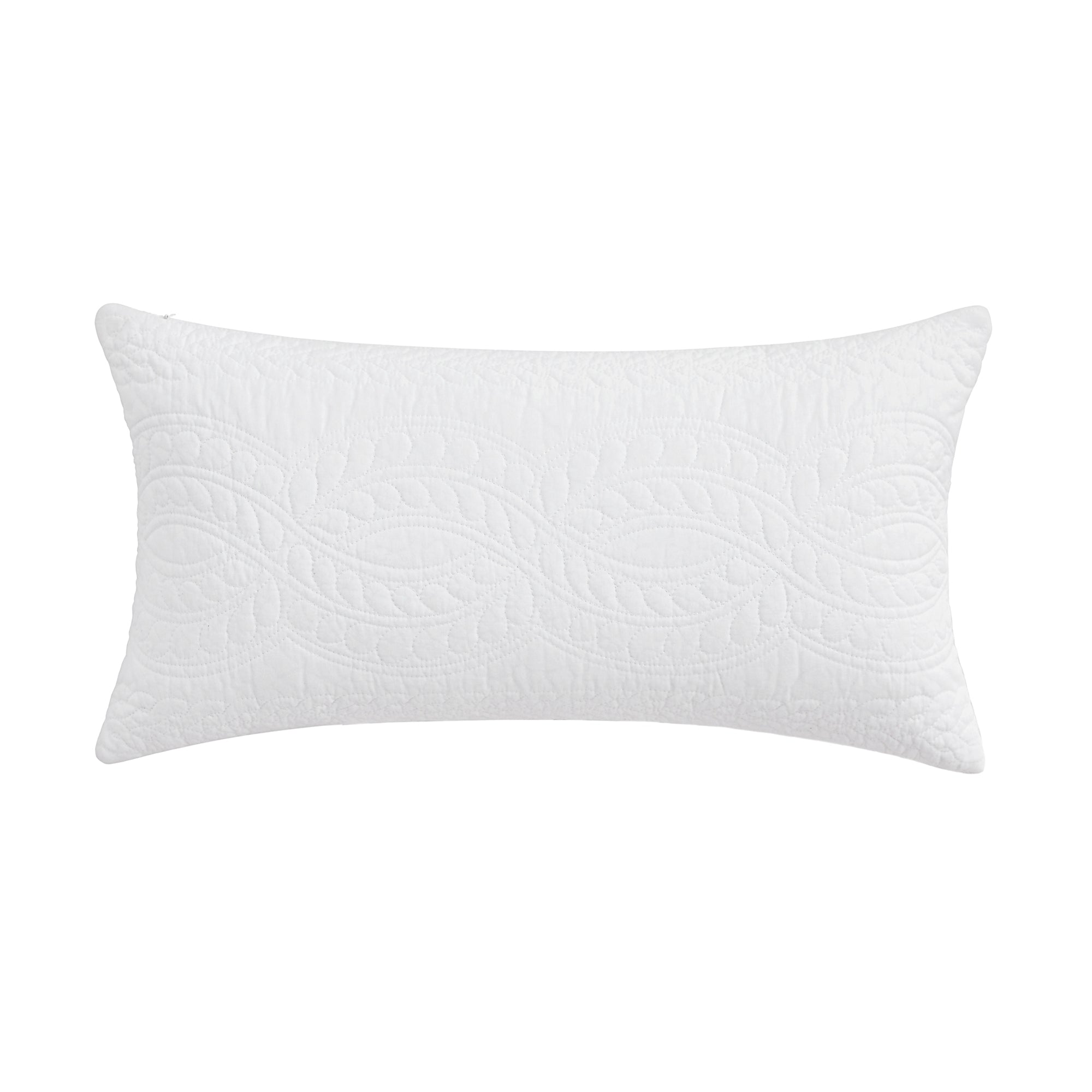 Ballou Bright White Rectangular Pillow - Soft Decorative Throw Pillow for Sofa, Bed & Couch - Perfect for Living Room, Bedroom & Home Decor
