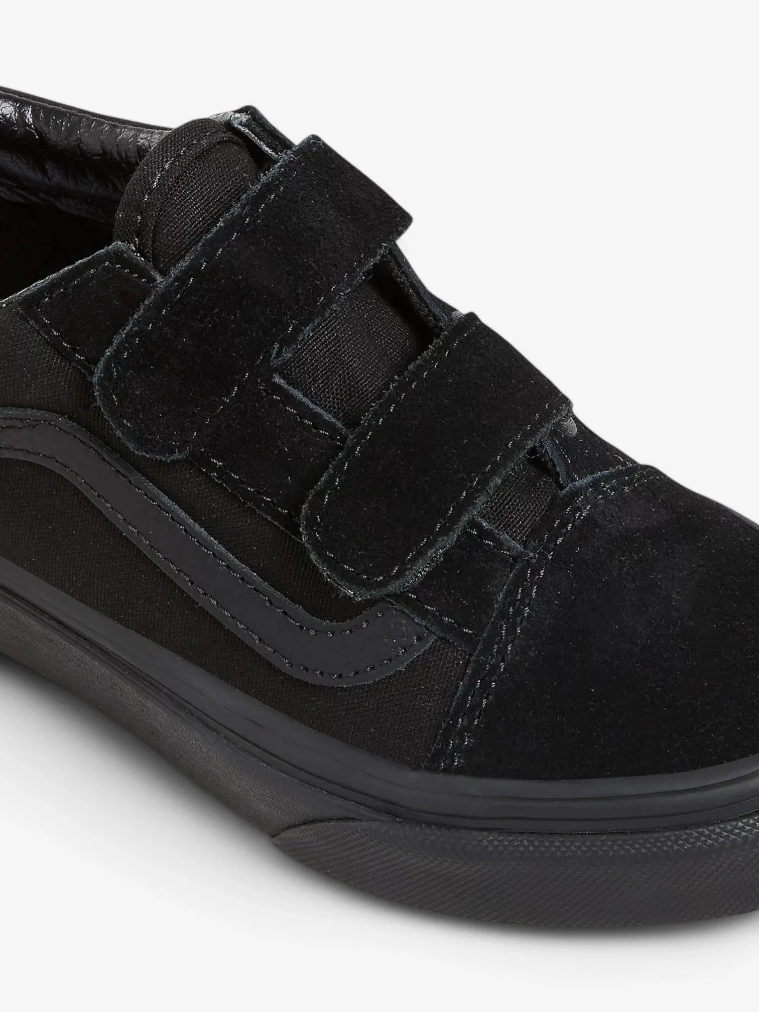 Vans Old Skool Kids' Sneakers - Black Canvas Skate Shoes for Boys & Girls | Comfortable Casual & Skateboarding Footwear for School, Play & Everyday Wear