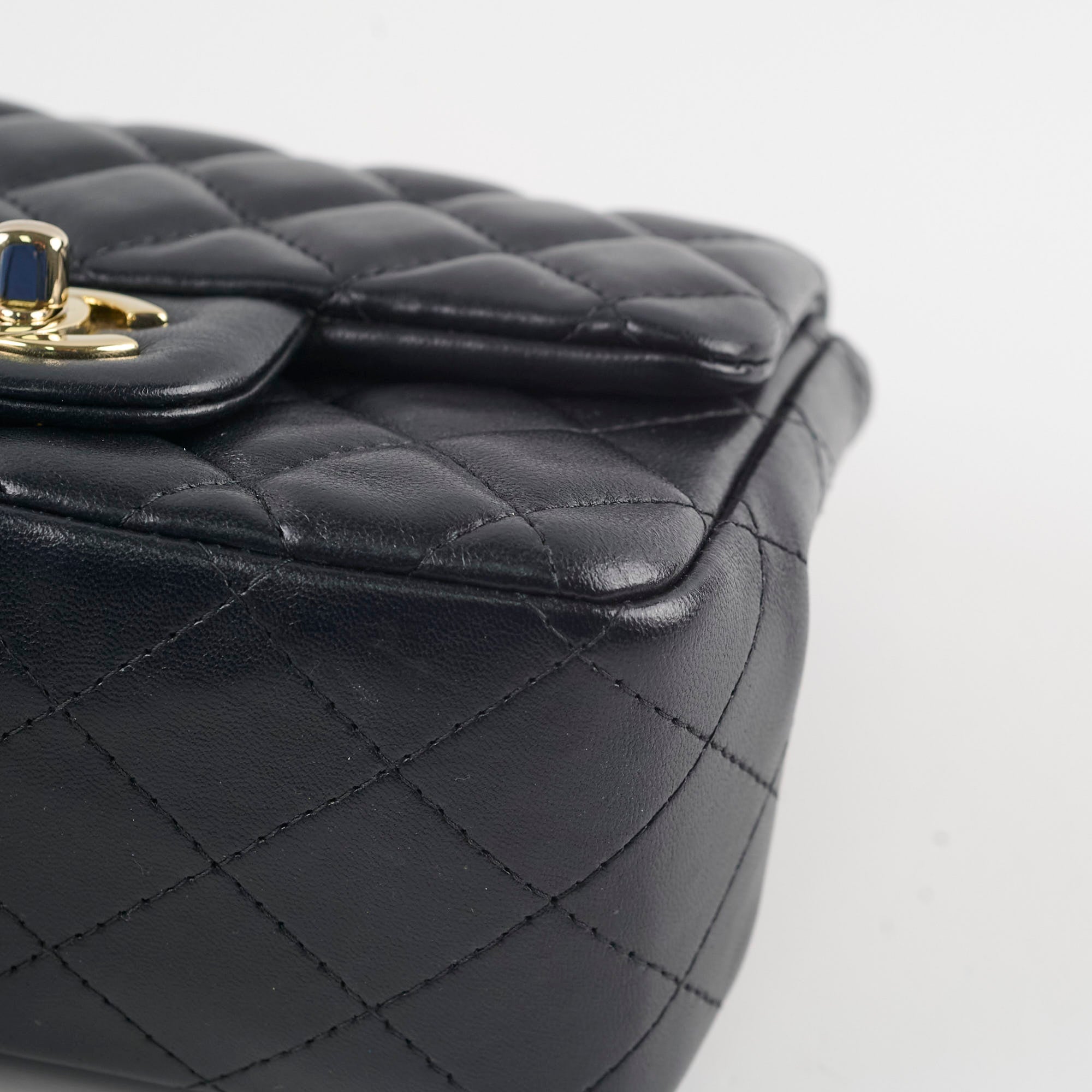 Chanel Mini Square Black Leather Flap Bag with Microchip - Perfect for Evening Parties, Date Nights & Luxury Gift Giving