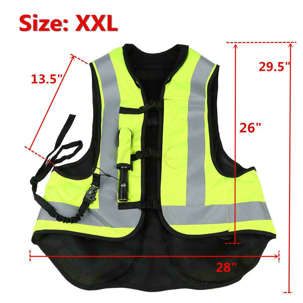 SLMOTO Motorcycle Airbag Vest - Hi-Vis Fluorescent Safety Jacket for Riders - Perfect for Street Biking, Racing & Adventure Touring