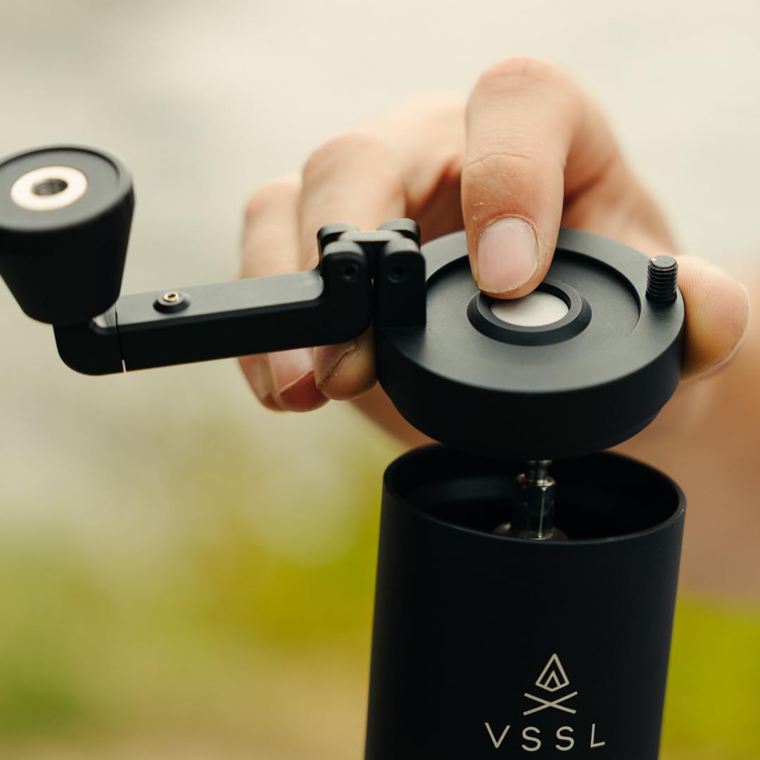 Premium VSSL Java G45 Manual Coffee Grinder - 45g Capacity, Stainless Steel Conical Burr Mill for Espresso, French Press & Pour Over - Portable Black Coffee Bean Grinder for Camping, Travel & Home Brewing