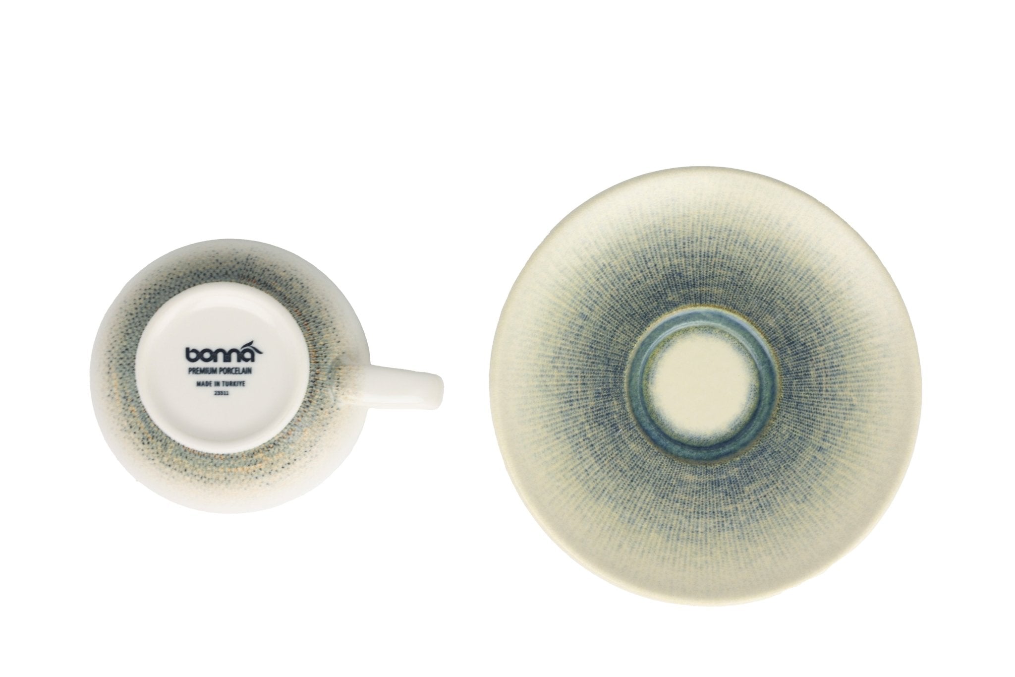 Premium Sway Coffee Cup with Saucer Set of 6 - 250ml Porcelain Tea Cups for Home, Office & Cafe Use - Elegant Tea & Coffee Drinking Set for Afternoon Tea, Breakfast or Gifts