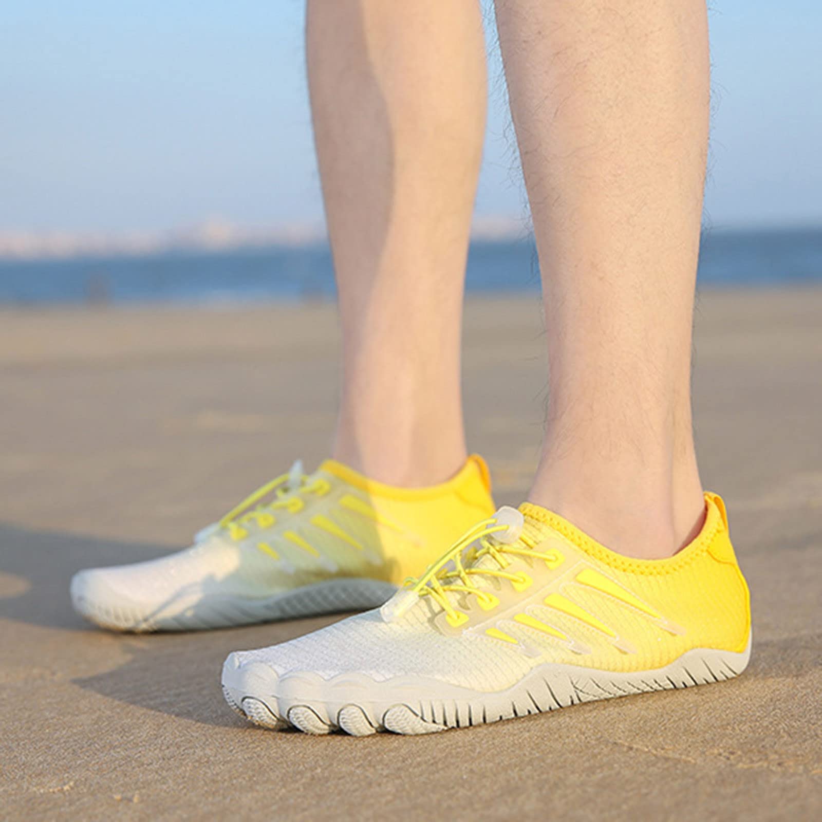 **Men's Connon Trail Shoes - Best Gym, Beach & Sailing Shoes - Size 14 Platform Deck Shoes for Height Increase - Slip-On Yellow Fashion Sneakers - Perfect for Outdoor Workouts, Beach Walks & Casual Wear**
