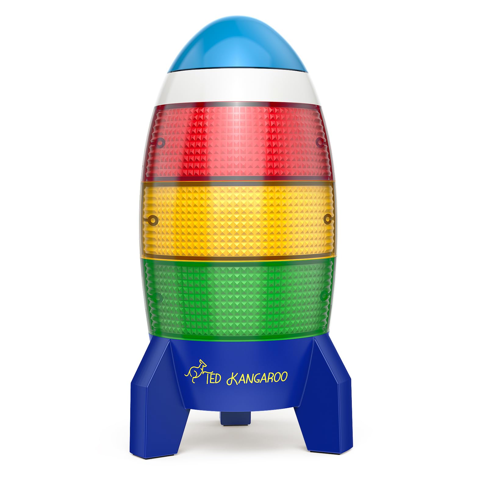Blast Off Visual Timer for Kids - 0-24 Hour Countdown Clock with Audio Rocket, Memory Function & Color Lights (Red/Yellow/Green) | Battery Operated, Easy Setup | Perfect for Classroom, Homeschooling & Time Management Activities