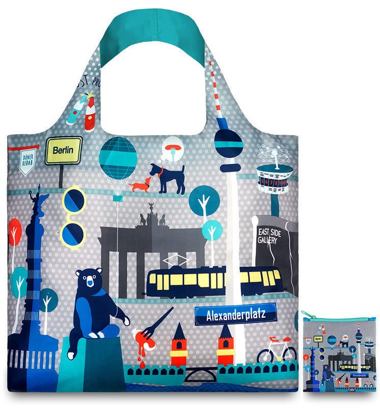 LOQI URBAN Collection Tote Bag - Stylish & Durable Reusable Shopping Bag for Groceries, Travel & Everyday Use