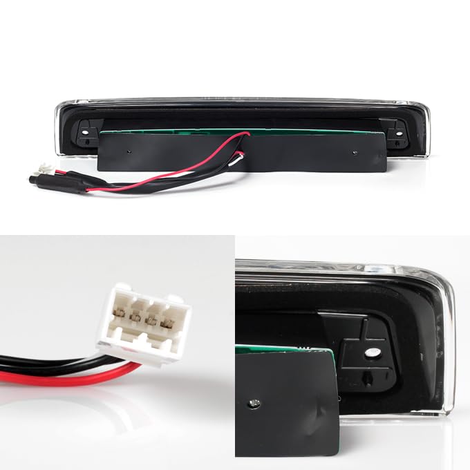 AKKON Black LED Tail Lights + 3rd Brake Light Set for 2009-2018 Dodge Ram 1500 2500 3500 - Left & Right Replacement - Enhanced Visibility & Safety for Night Driving & Towing