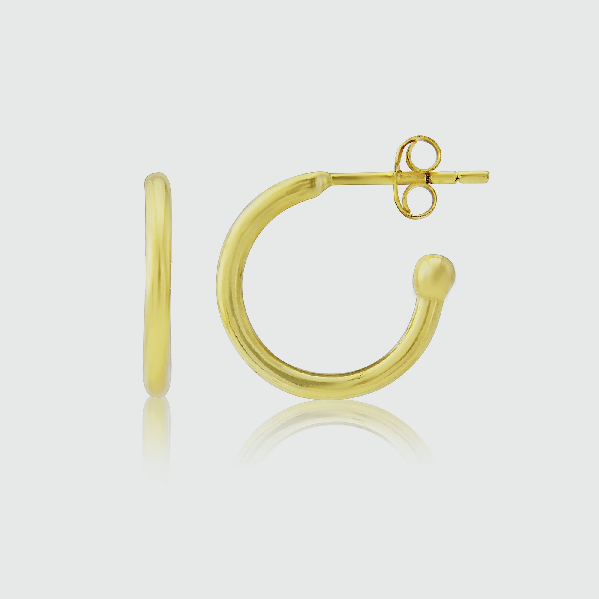 14K Gold Vermeil Hoop Earrings for Women - Classic Manhattan Style Dangle Earrings | Perfect for Parties, Weddings & Everyday Wear