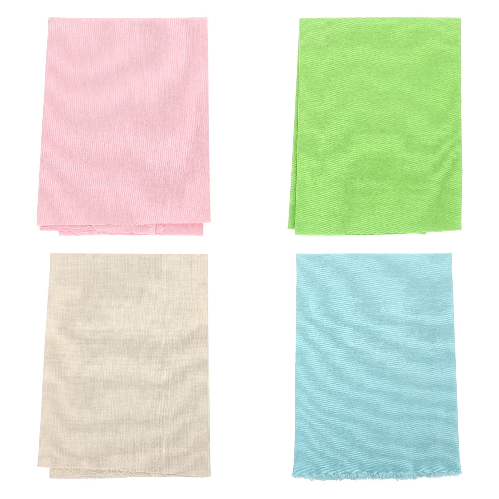 4-Piece Needlework Fabric Set - Premium Cotton Linen Blend for Embroidery, Cross Stitch & DIY Garment Crafts - Perfect for Home Decor, Quilting & Handmade Projects