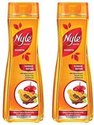 Nyle Damage Repair Shampoo for Dry & Damaged Hair - 180ml x 2 Pack - Sulfate-Free & Keratin Enriched Formula - Restores Shine & Strength - Perfect for Color-Treated & Chemically Processed Hair