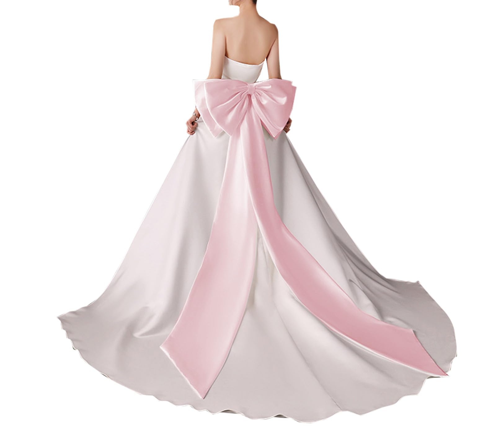 Detachable Satin Bow for Formal Dresses & Wedding Gowns - 66