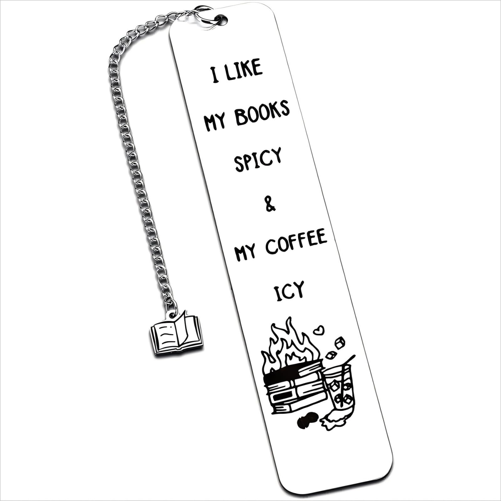 Spicy Bookmark for Women - Unique Reading Accessories, Funny Book Lover Gifts for Coffee Drinkers & Book Club Members - Perfect Birthday Present for Readers & Best Friends (Ideal for Book Clubs, Coffee Dates & Reading Nooks)