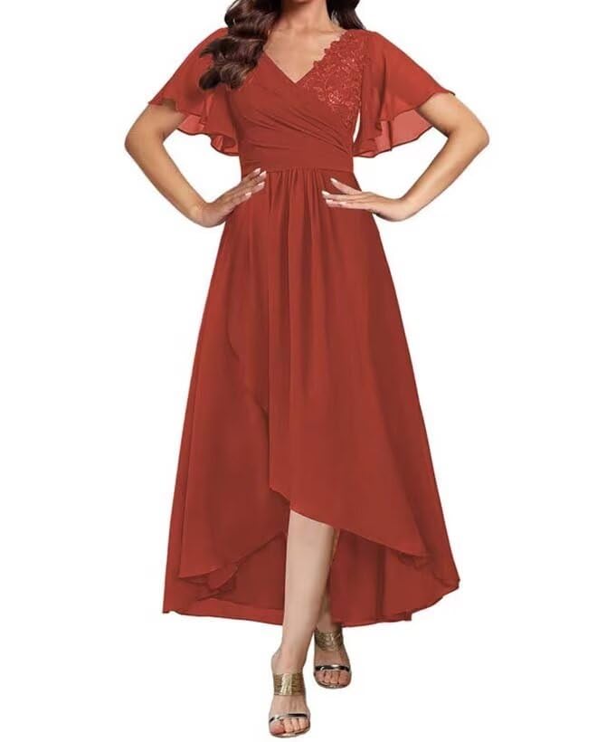 Elegant Tea Length Mother of the Bride Dresses with Lace Appliques - Wedding Guest & Groom's Mother Dresses for Formal Ceremonies & Special Occasions