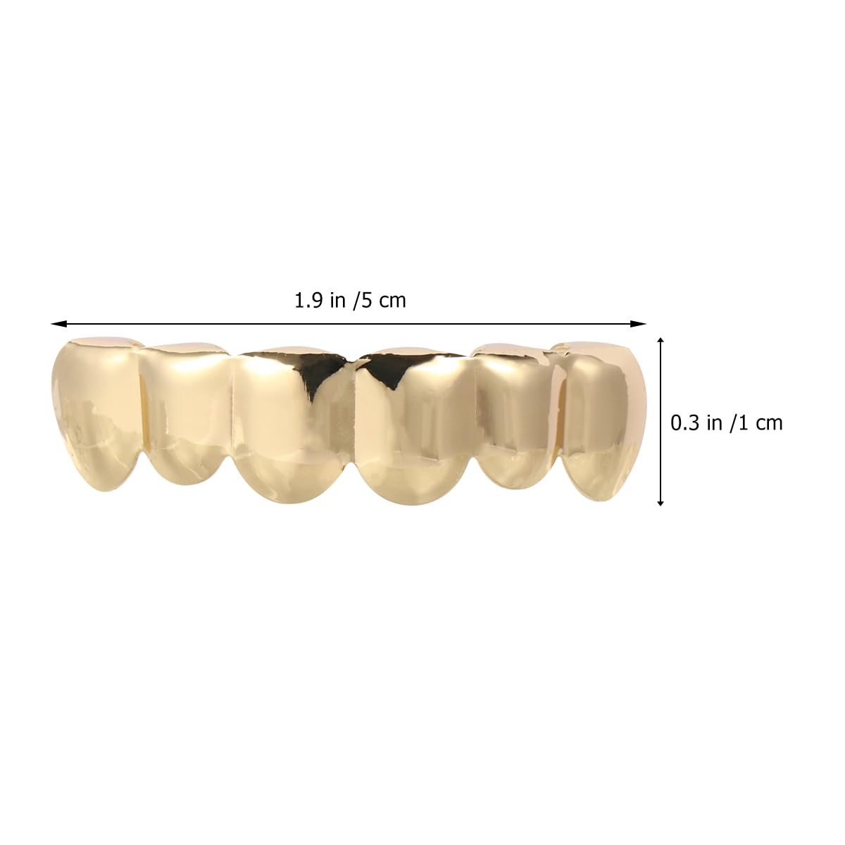 Shiny Gold Fake Teeth Set - Removable Hip Hop Costume Accessories for Adults & Kids - 90s Rapper Halloween Party Trick Joke Props | Perfect for Hip Hop Parties, Halloween Costumes, and Comedy Skits