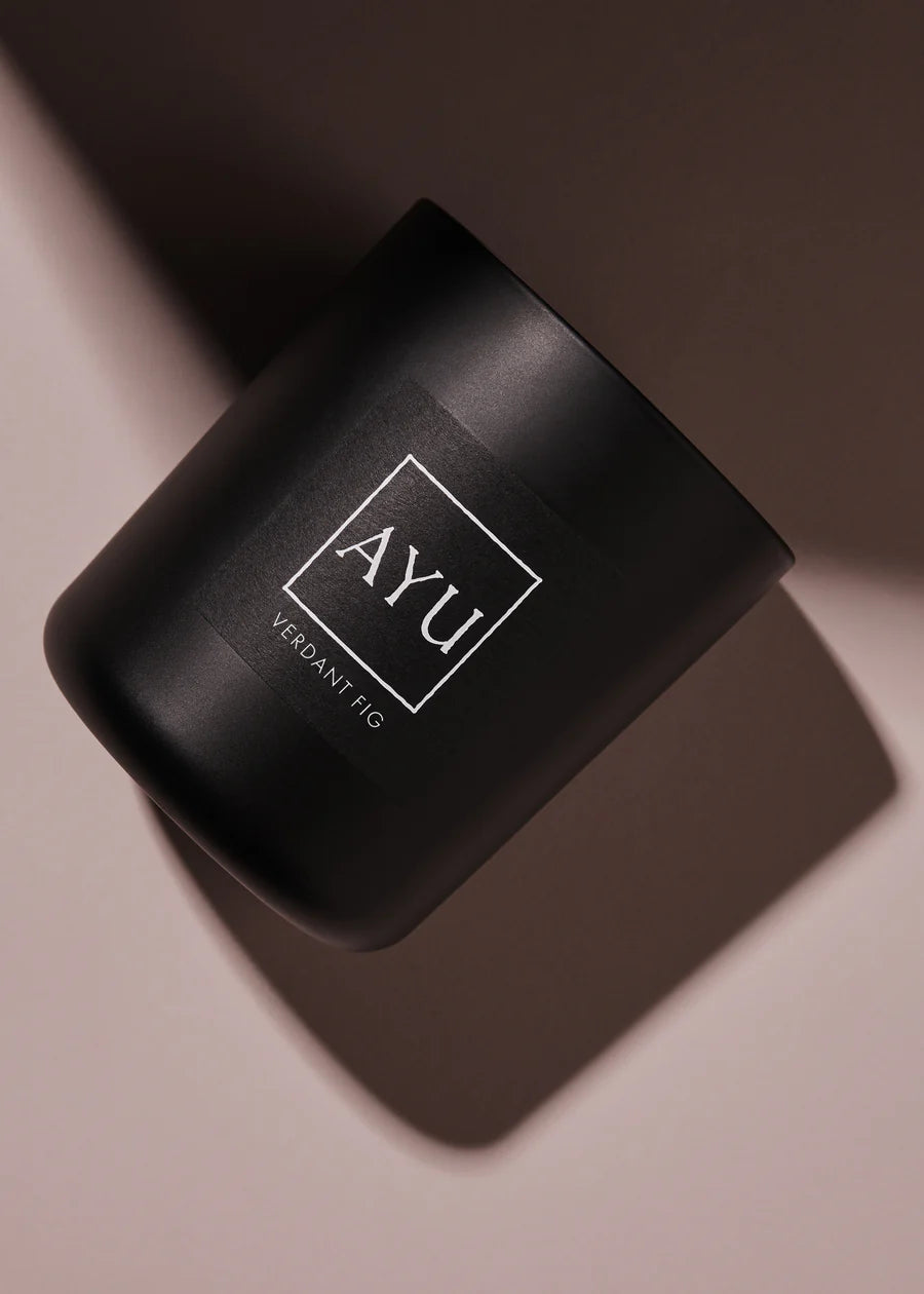 AYU Scented Candle - Verdant Fig Scent, 300g Soy Wax Candle for Home, Relaxation & Aromatherapy | Perfect for Bedroom, Bathroom & Living Room Decor