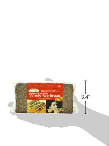 Organic Whole Rye Bread by Mestemacher - 17.6 Oz (6-Pack) | High Fiber German Dark Bread | Perfect for Sandwiches, Toast & Healthy Breakfast