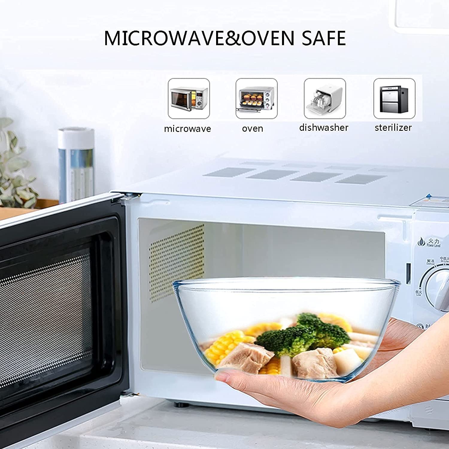 Premium Borosilicate Glass Mixing Bowl Set - Microwave & Oven Safe (1650ml) - Heat Resistant Baking Bowl for Cooking, Mixing & Food Prep - Includes 1-Year Warranty - Ideal for Home Kitchens & Professional Bakeries
