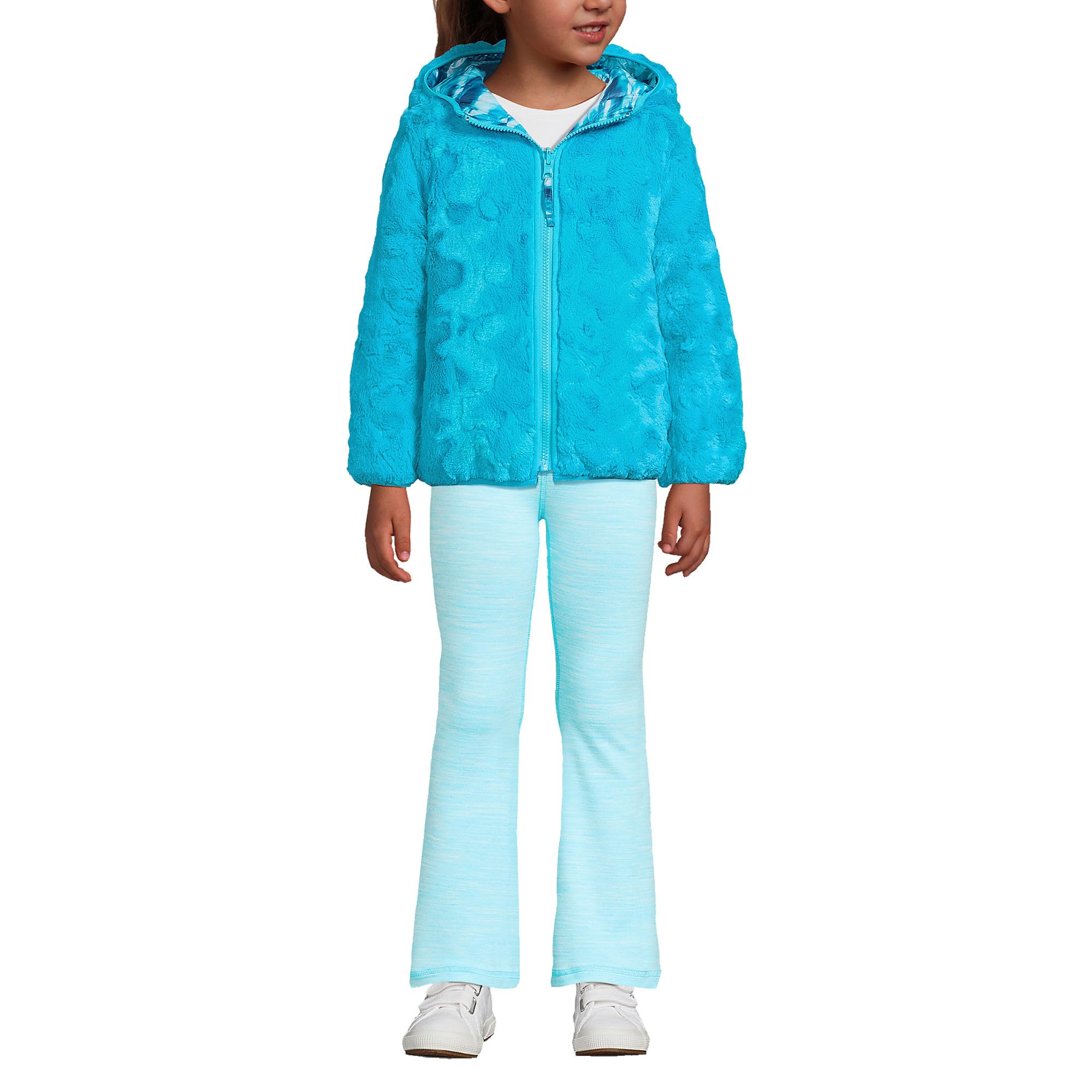 Lands' End Big Kids Reversible Jacket - Waterproof & Windproof Outerwear for Boys & Girls - Perfect for School, Play & Outdoor Adventures