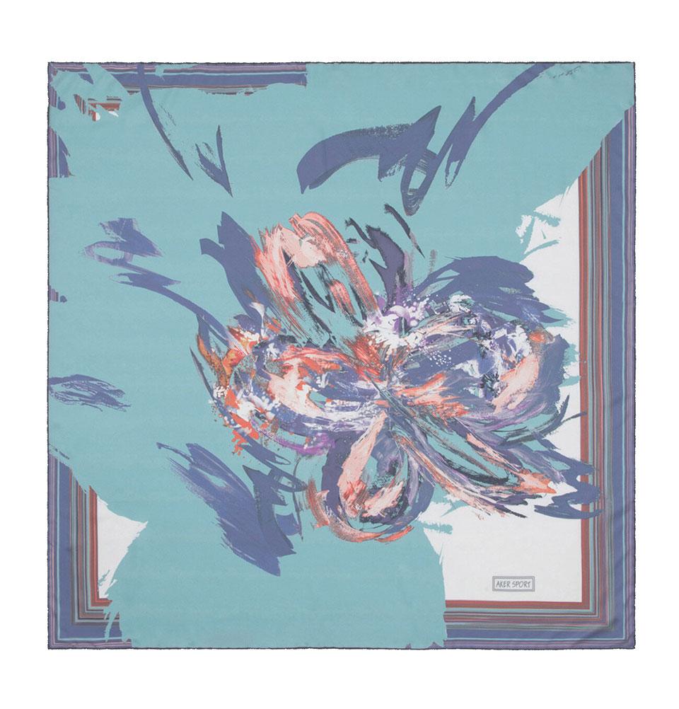 Aker 'Angel' Chiffon Hijab Scarf #6167 922 Blue - Lightweight Muslim Headscarf for Women, Perfect for Daily Wear, Prayer & Special Occasions